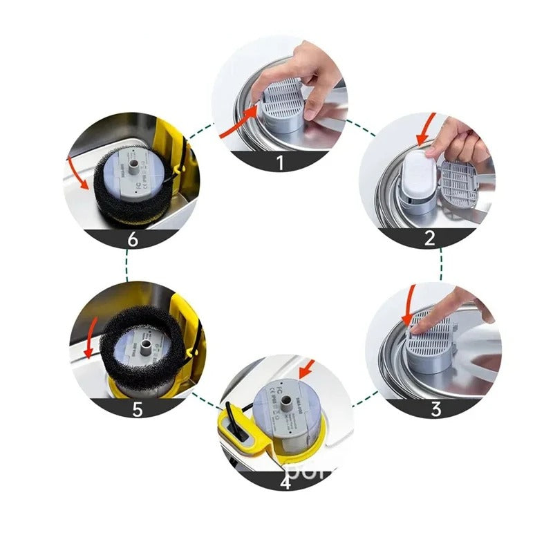 Filter & Vorfilterschwamm für MiezeQuelle 2.0 (12er-Pack)