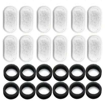 Filter &amp; Vorfilterschwamm für MiezeQuelle 2.0 (12er-Pack)